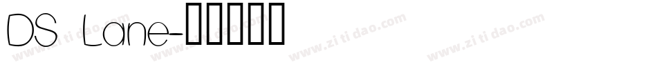 DS Lane字体转换